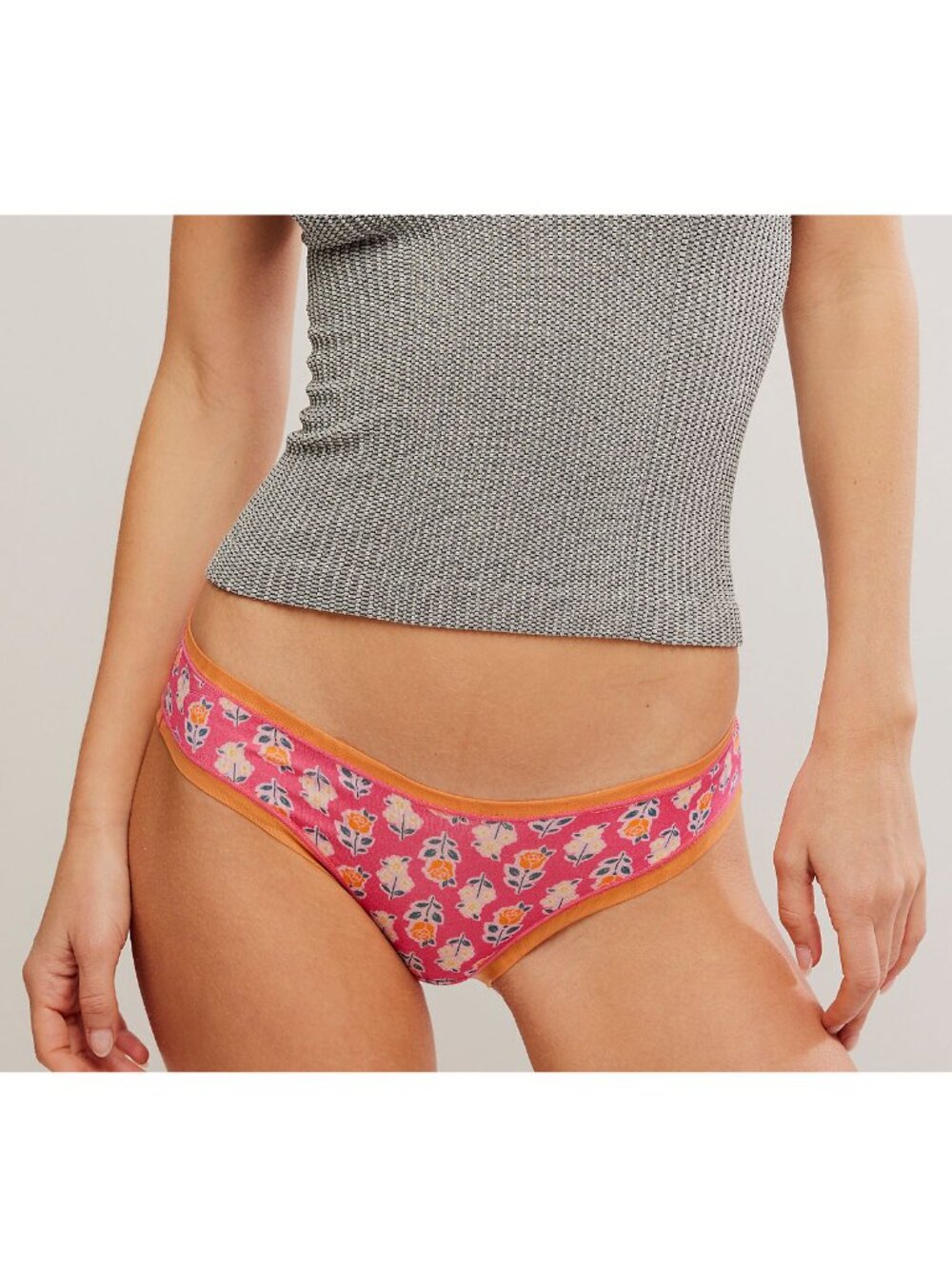 🆕 FREE PEOPLE Cool and Collected Bikini Undies / Pink Combo